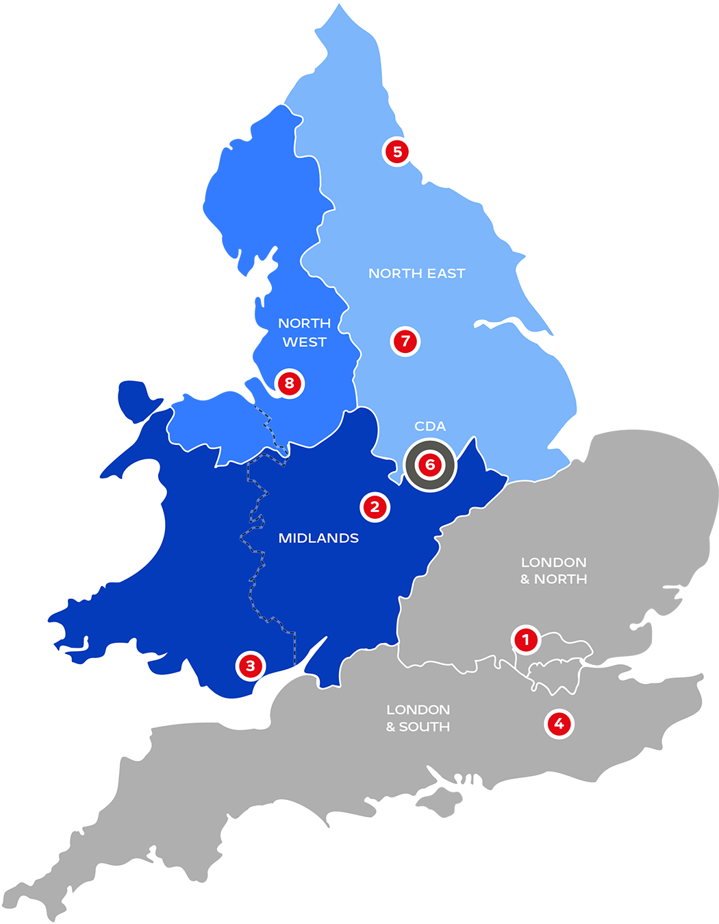 Where we operate UK map